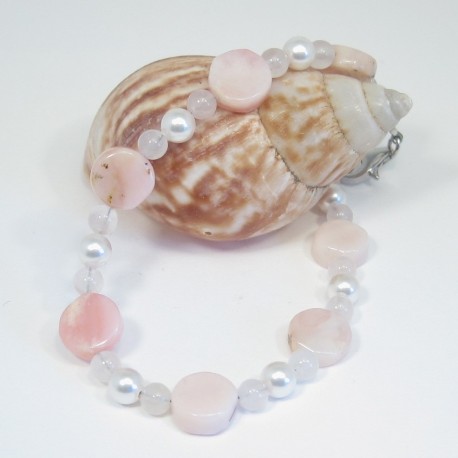 Opal and pearl bracelet
