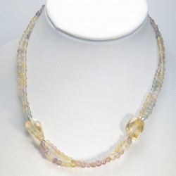 Citrine and Fluorite Necklace.